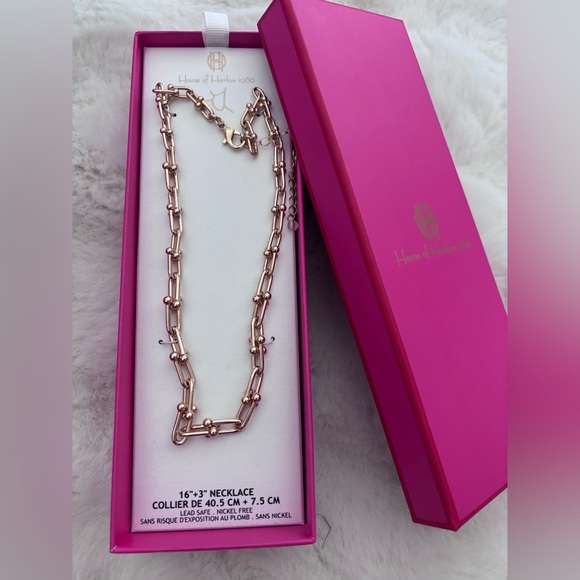 House of Harlow 1960 Gold Chain Necklace - Picture 3 of 5